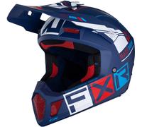 FXR Clutch CX Pro MIPS Casco de motocross, Azul/Rojo/Blanco, Talla M (57/58)