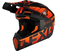 FXR Clutch Evo 2023 Casco de moto de nieve, negro/naranja, Talla XS (53/54)
