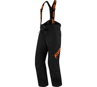 FXR Clutch FX 2023 Pantalones baberos para motos de nieve, negro-naranja, tamaño XL