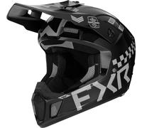 FXR Clutch Gladiator 2024 Casco de motocross, negro-gris, tamaño L para Hombres