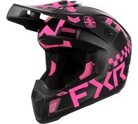 FXR Clutch Gladiator 2024 Casco de motocross, negro-rosa, tamaño XL para Hombres