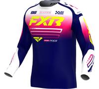 FXR Clutch Maillot de motocross, azul/rosa, Talla 2XL