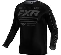 FXR Clutch Maillot de motocross, negro/gris, Talla XL