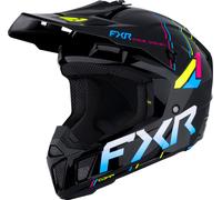FXR Clutch MX Rave, casco motocross juvenil S male Negro/Fucsia/Azul/Amarillo