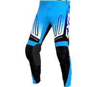 FXR Clutch Pantalones de motocross, negro-blanco-azul, tamaño 30 para Hombres