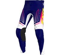 FXR Clutch Pantalones de motocross, negro-rosa-azul, tamaño 34 para Hombres
