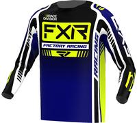 FXR Clutch Pro 2023 Maillot de Motocross, azul-amarillo, tamaño M para Hombres