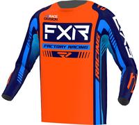 FXR Clutch Pro 2023 Maillot de Motocross, azul-naranja, tamaño L para Hombres