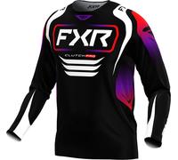 FXR Clutch Pro 2025 Maillot de motocross, negro/morado/rojo/blanco, Talla XXL