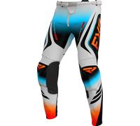 FXR Clutch Pro 2025 Pantalones de motocross, Azul/Naranja, Talla 34