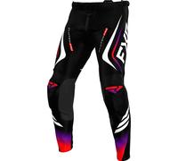 FXR Clutch Pro 2025 Pantalones de motocross, negro/morado/rojo/blanco, Talla 32