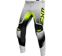 FXR Clutch Pro Hi Vis 2024 Pantalones de motocross, negro-gris-amarillo, tamaño 28 para Hombres