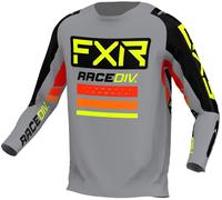 FXR Clutch Pro Maillot de Motocross, negro-gris-amarillo, tamaño L