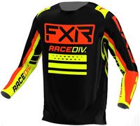 FXR Clutch Pro Maillot de Motocross, negro/rojo/amarillo, Talla S
