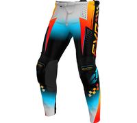 FXR Clutch Pro Pantalones de motocross, negro-azul-amarillo, tamaño 28 para Hombres