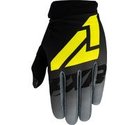 FXR Clutch Strap MX Gear Guantes de Motocross, negro-gris-amarillo, tamaño XL para Hombres