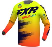 FXR Clutch Stripes Maillot de Motocross, amarillo/naranja, Talla XXL