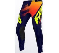 FXR Clutch Stripes Pantalones de motocross, amarillo-naranja, tamaño 28