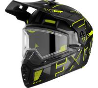FXR Clutch X Evo Casco de moto de nieve, negro mate/amarillo, Talla S (55/56)