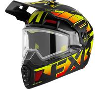 FXR Clutch X Evo Casco de moto de nieve, negro-rojo-amarillo, tamaño M para Hombres