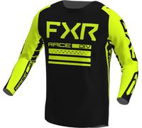 FXR Contender Off-Road Maillot de Motocross, negro-amarillo, tamaño 3XL para Hombres
