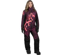 FXR CX F.A.S.T. Insulated Dot Traje de moto de nieve de una pieza para mujer, Rojo oscuro/rosa, Talla 2
