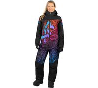 FXR CX F.A.S.T. Insulated Safari Traje de moto de nieve de una pieza para mujer, negro/multicolor, Talla 14
