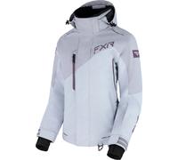 FXR Edge 2-in-1 Chaqueta para motonieve para damas, Gris claro/negro, Talla 12