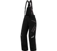 FXR Edge Pantalones babero para motos de nieve para damas, negro/morado, Talla 4