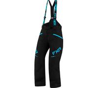 FXR Fresh 2023 Pantalones babero para motos de nieve para damas, negro-azul, tamaño L 34 para Mujer