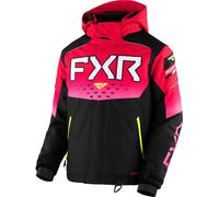 FXR Helium 2023 Chaqueta para moto de nieve juvenil, negro-rosa, tamaño 36