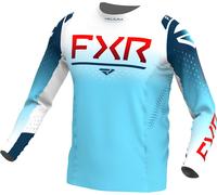 FXR Helium 2023 Maillot de Motocross, blanco-azul, tamaño M para Hombres