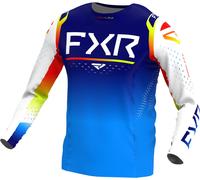 FXR Helium 2023 Maillot de Motocross, blanco-azul, tamaño S para Hombres