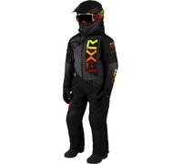 FXR Helium 2023 Traje de moto de nieve juvenil de una pieza, negro-naranja, tamaño 16