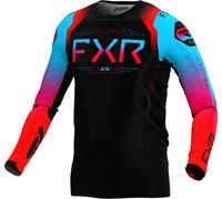 FXR Helium 2024 Maillot de motocross, negro/azul/rojo, Talla XS
