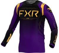 FXR Helium 2024 Maillot de motocross, negro/morado/dorado, Talla XS