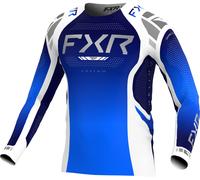 FXR Helium 2025 Maillot de motocross, blanco-azul, tamaño L para Hombres