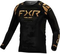 FXR Helium 2025 Maillot de motocross juvenil, negro/dorado, Talla S
