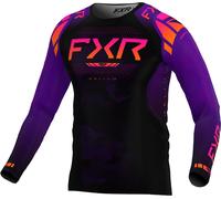 FXR Helium 2025 Maillot de motocross, negro-lila, tamaño L para Hombres
