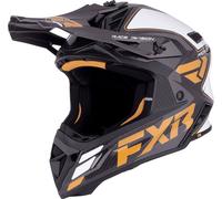 FXR Helium Carbon Casco de motocross, negro-blanco-oro, tamaño L para Hombres
