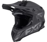 FXR Helium Carbon Casco de motocross, negro-gris, tamaño L para Hombres