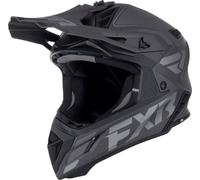 FXR Helium Carbon Casco de motocross, negro-gris, tamaño L para Hombres