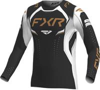 FXR Helium Edge Maillot de motocross, Negro/Blanco/Bronce, Talla M