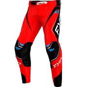 FXR Helium Edge MX Torrid, pantalones textiles 32 male Rojo/Negro/Blanco/Turquía