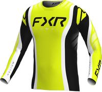 FXR Helium Infinity Maillot de motocross, negro-blanco-amarillo, tamaño XL para Hombres