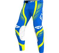 FXR Helium Infinity MX Blue, pantalones textiles 30 male Azul/Amarillo Neón