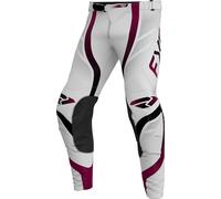 FXR Helium Infinity MX Silver, pantalones textiles 36 male Gris Claro/Negro/Lila