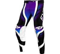 FXR Helium Infinity Pantalones de motocross, negro-azul-lila, tamaño 38 para Hombres