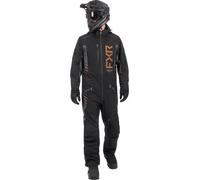 FXR Helium Lite 2025 Traje de moto de nieve de 1 pieza, negro-marrón-oro, tamaño L para Hombres