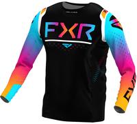 FXR Helium Maillot Juvenil de Motocross, negro-multicolor, tamaño M